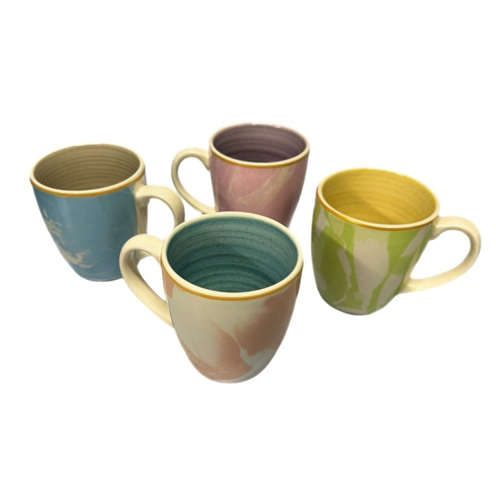 Corona Ceramic Mug Set – Sky Pastel Multicolor 12.8oz (Set of 4)